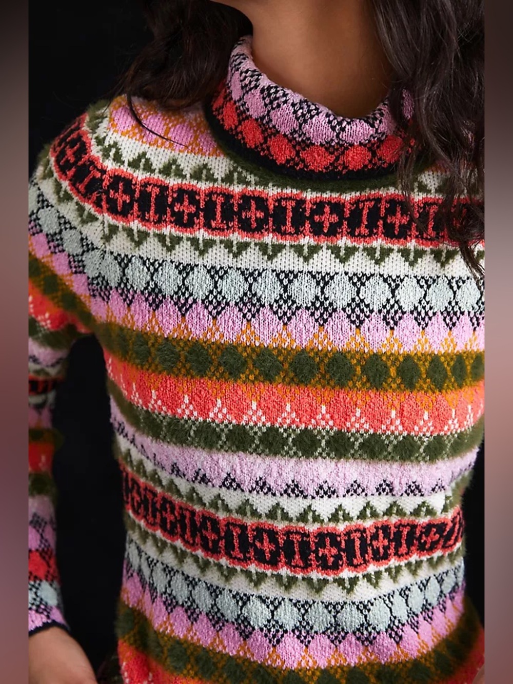 Maeve Carol Gestreifter Rollkragenpullover - Picture 2 of 8